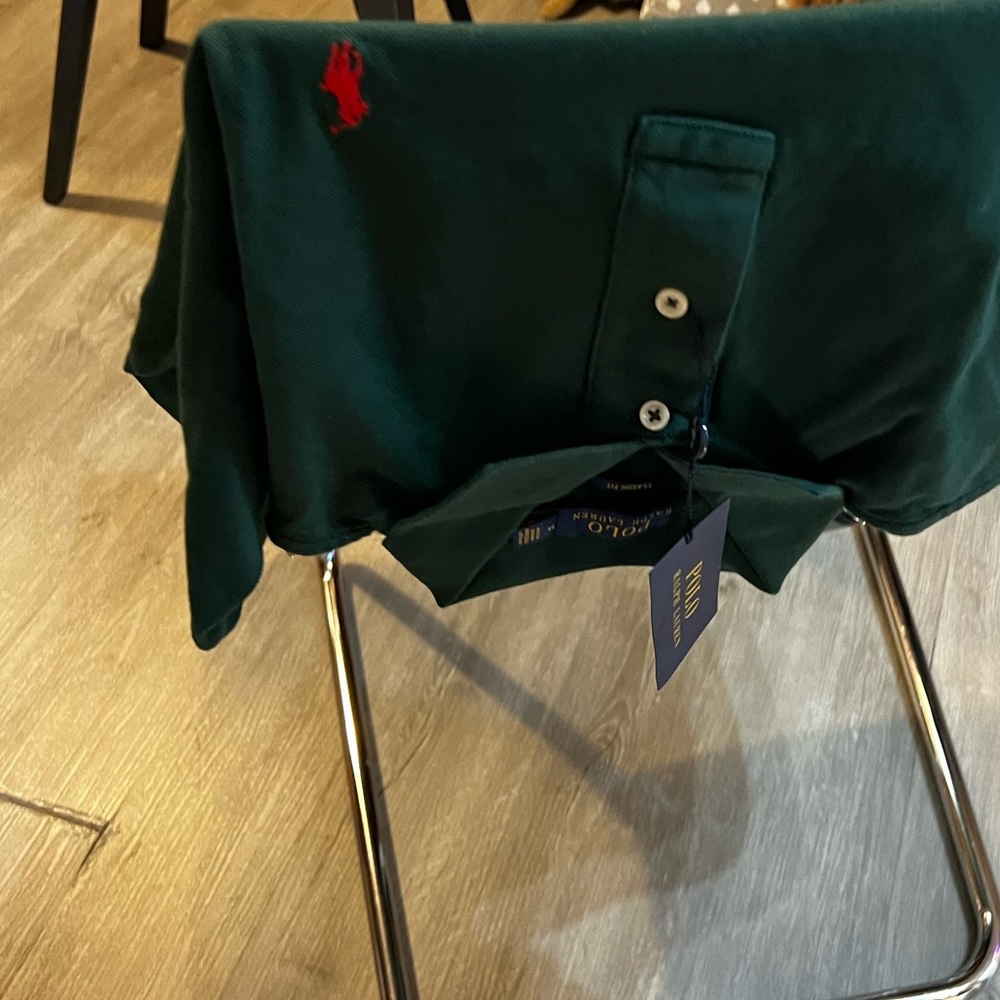 Dark Green Red Horse Polo Ralph Lauren Classic Fit Shirt Size M - Picture 4 of 4
